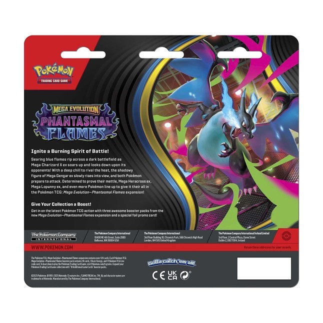Pokémon TCG: Mega Evolution-Phantasmal Flames 3 Booster Packs & Weavile Promo Card
