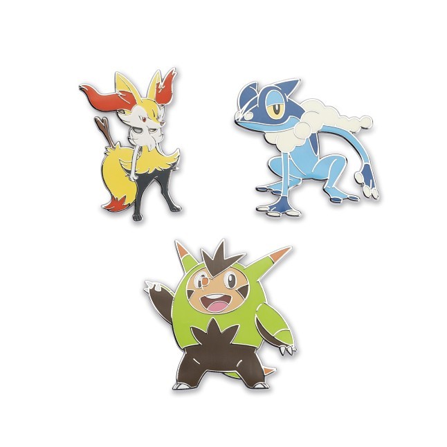 Quilladin, Braixen & Frogadier Pokémon Pins (3-Pack)